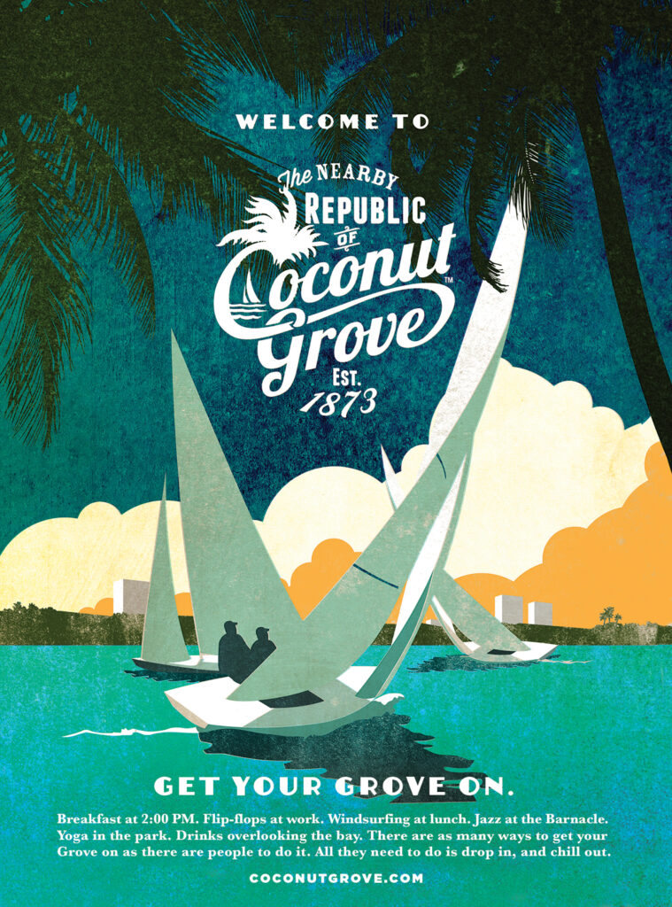Coconut Grove Sailing Poster