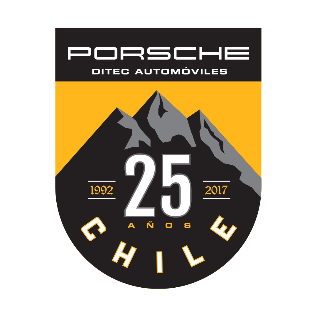 Porsche Chile Badge Logo Yellow